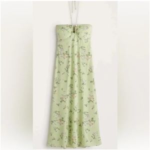 Abercrombie Green Floral Halter Dress